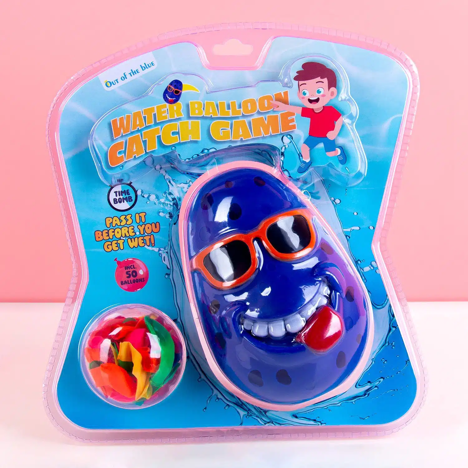 Wasserballon-Wurfspiel mit Timer