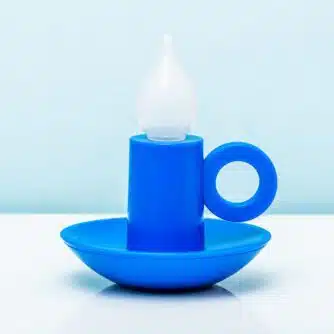 Wiederaufladbare Kerzenhalter-Lampe – Blau