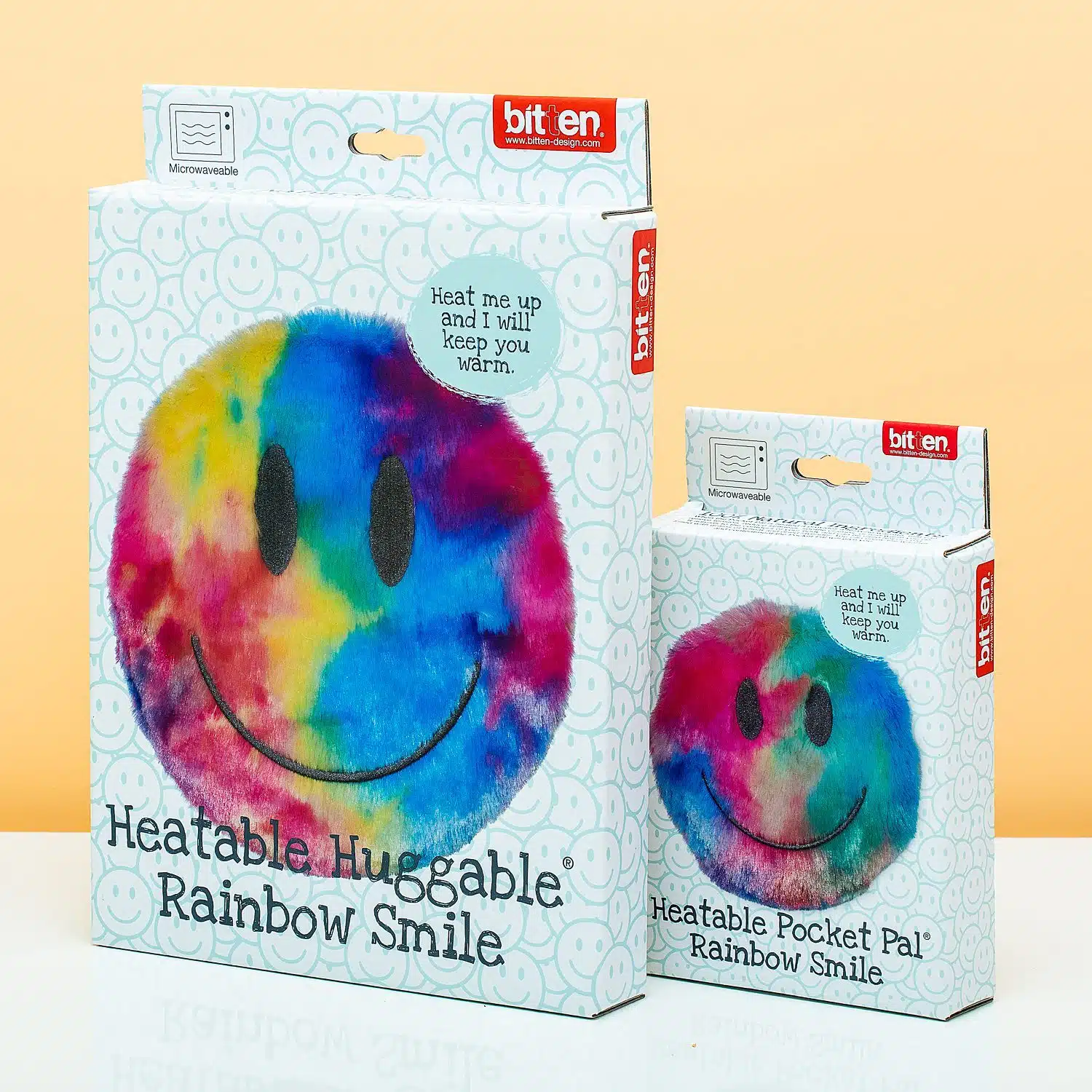 Regenbogen-Smiley-Wärmekissen