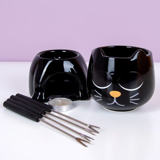 Wärmeempfindliches Katzen-Fondue-Set