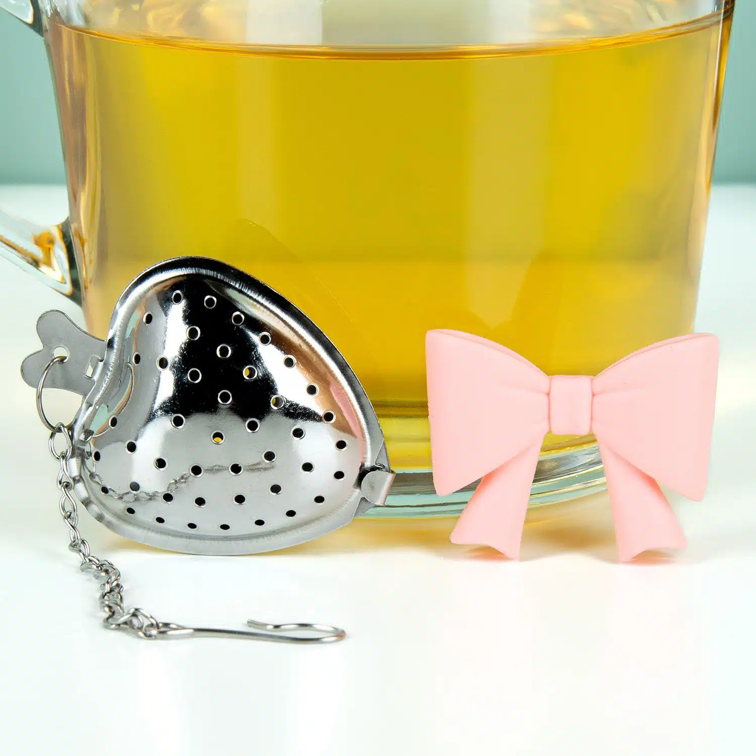 Schleife und Herz Tee-Infuser