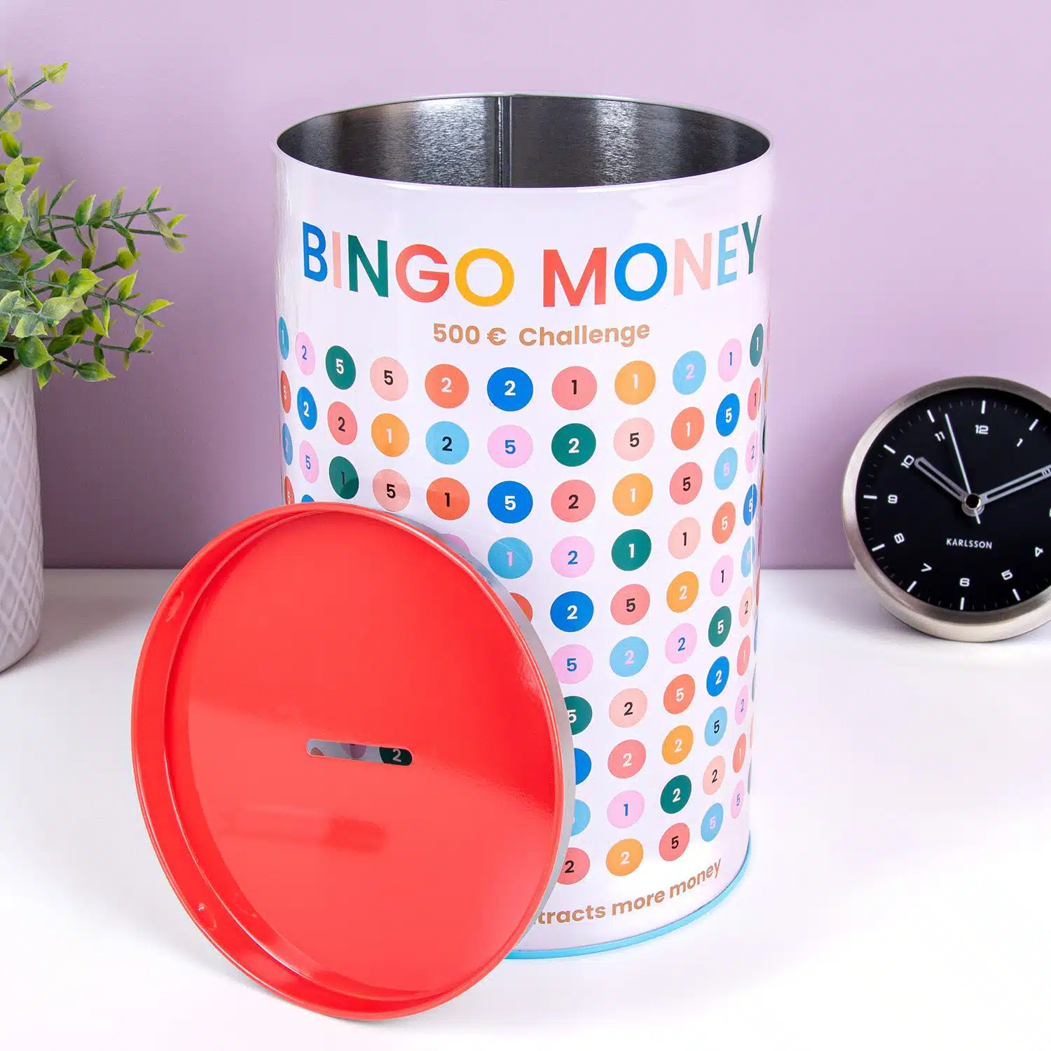 Bingo-Spardose mit Stift