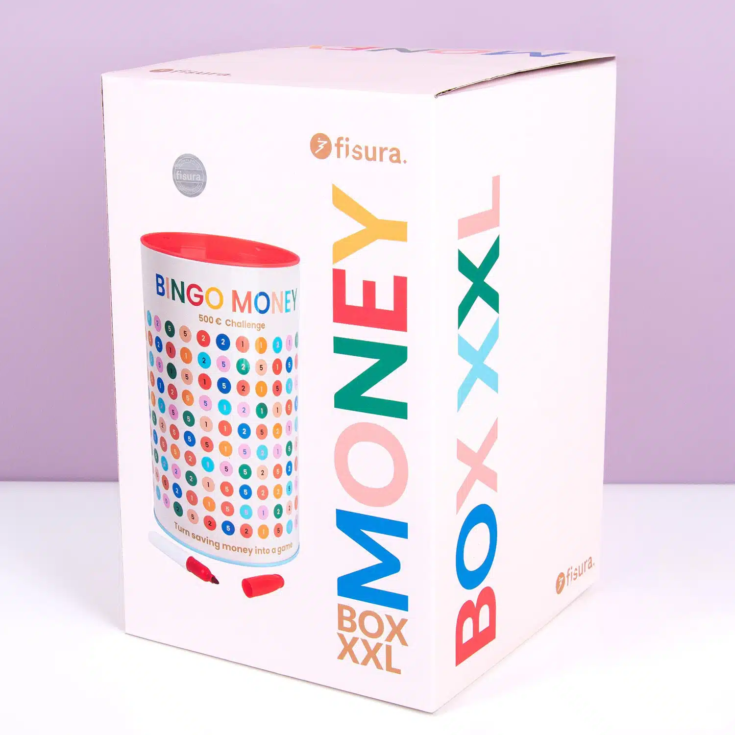 Bingo-Spardose mit Stift
