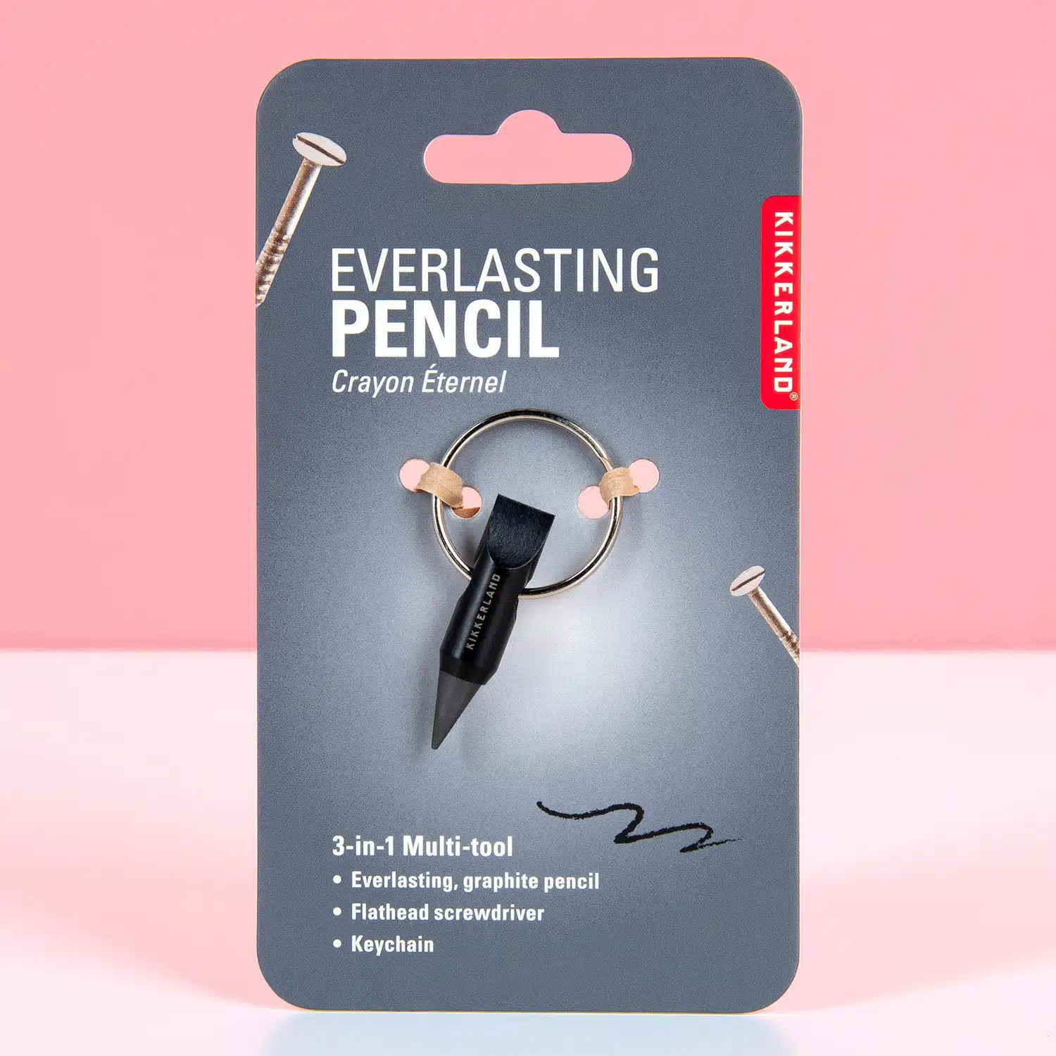 Ewiger Bleistift und Schlüsselanhänger