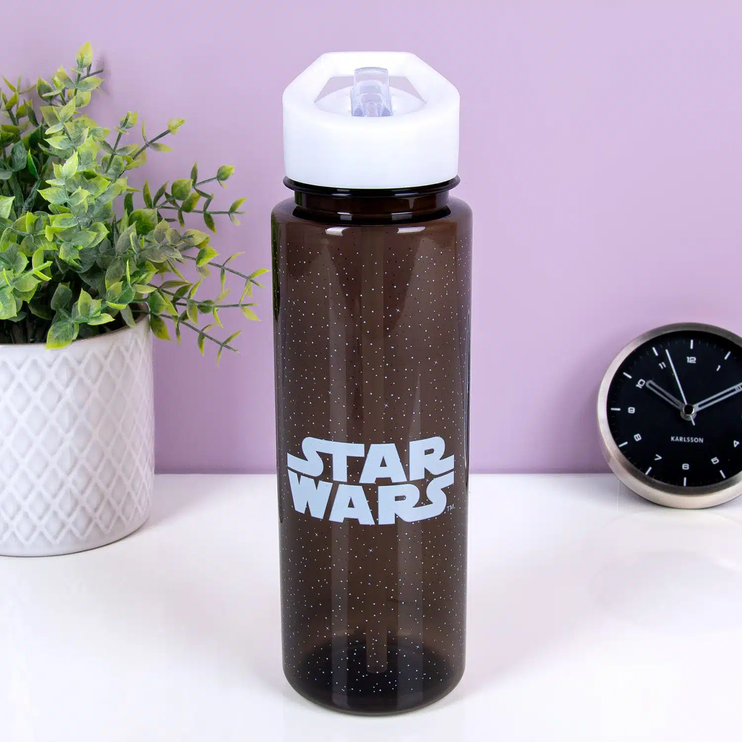 Wasserflasche mit Aufklebern