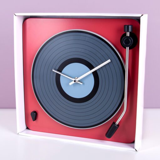 Plattenspieler-Uhr