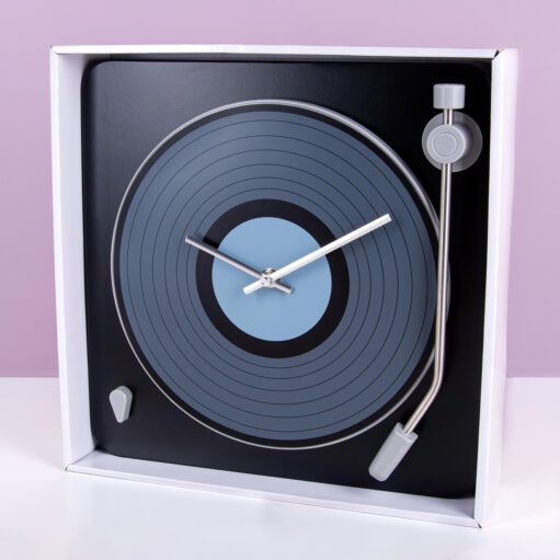 Plattenspieler-Uhr
