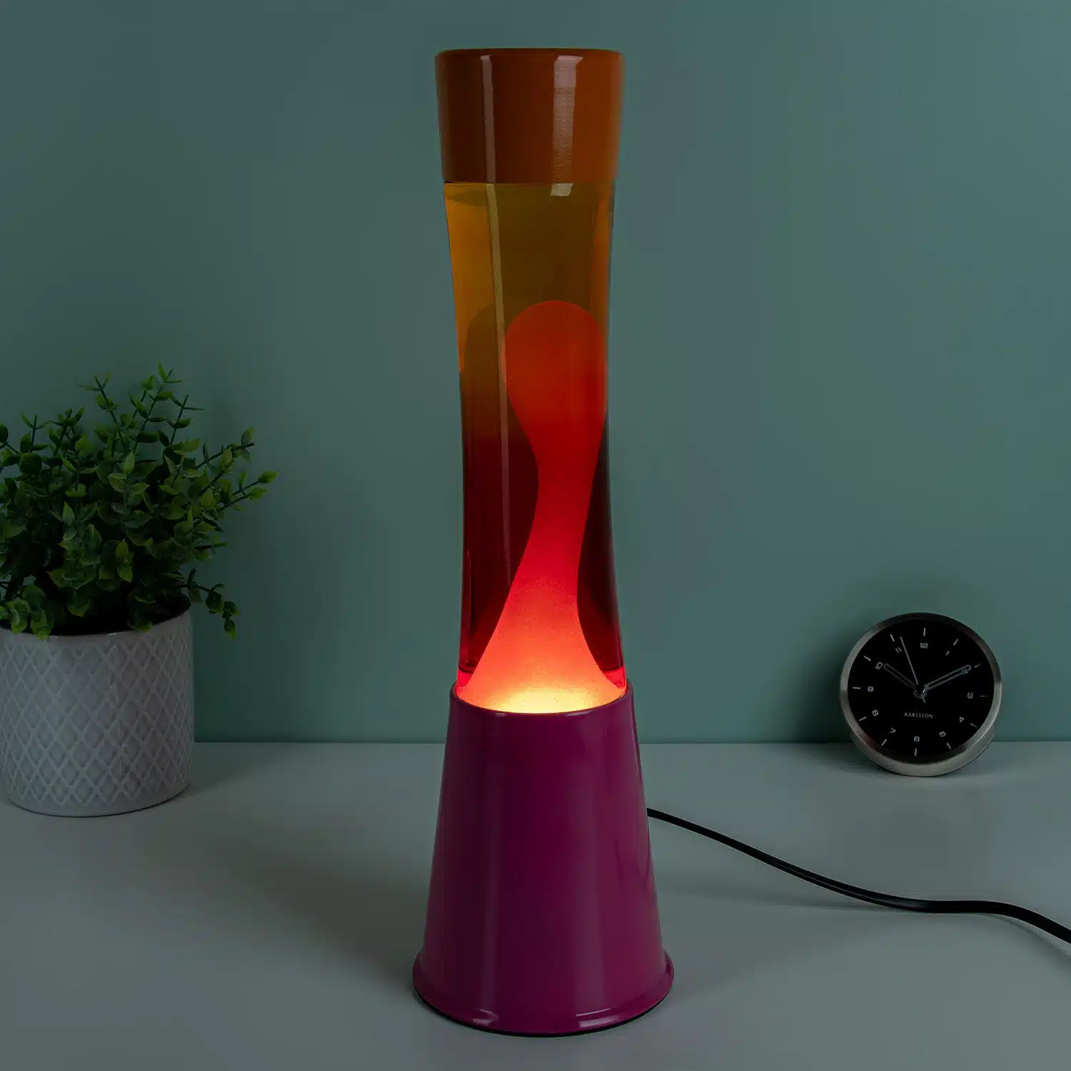 Lavalampe Rosa mit Orange und Gelb