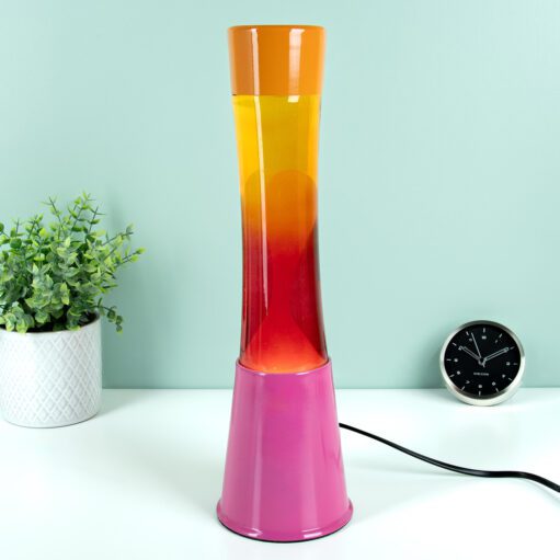 Lavalampe Rosa mit Orange und Gelb