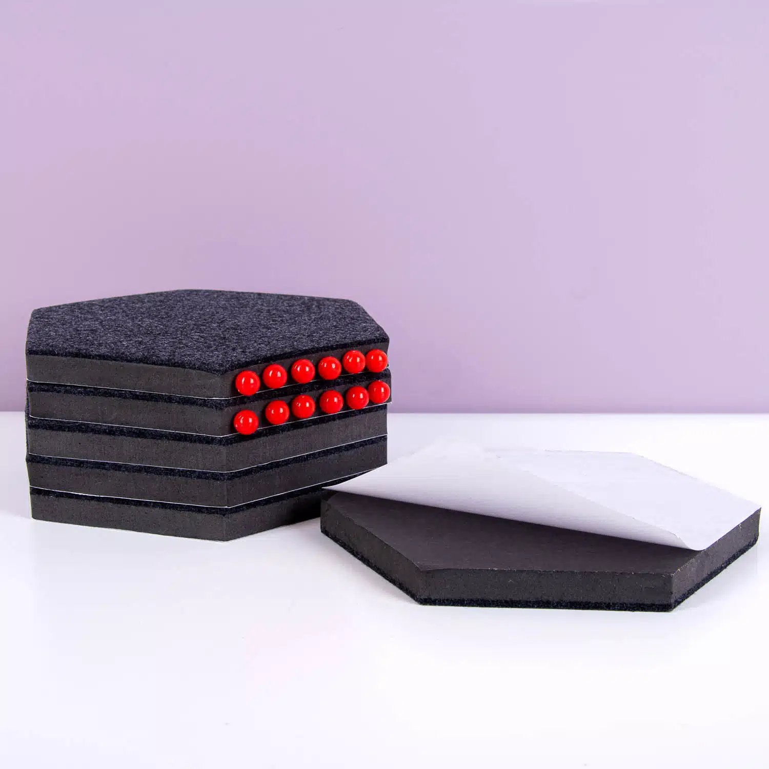 Selbstklebende Hexagon-Pinnwände (Set aus 6)