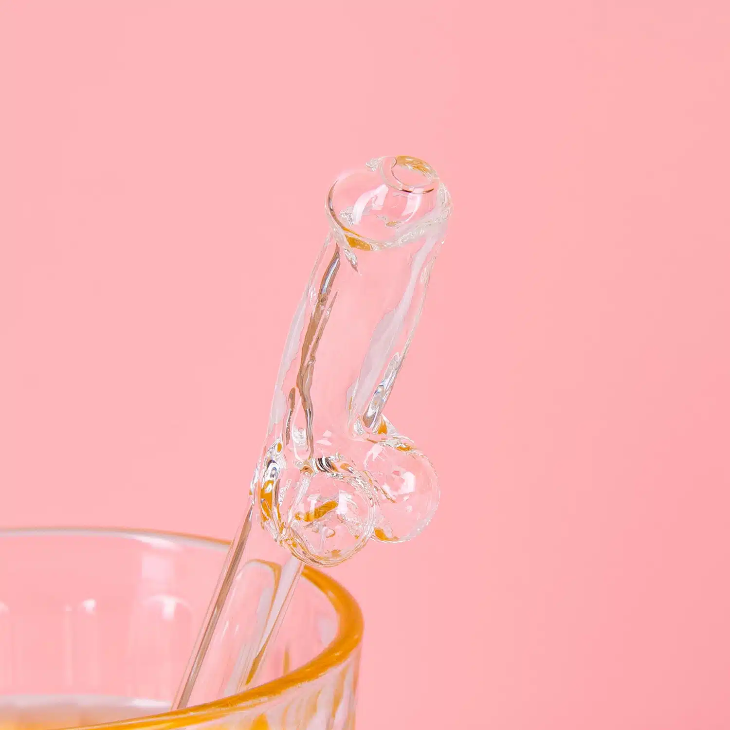 Glasstrohhalme mit Penis