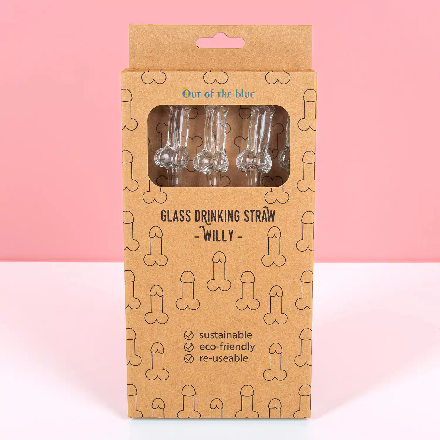 Glasstrohhalme mit Penis