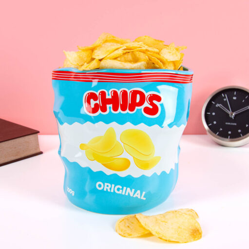 Chips-Tüten-Blumentopf