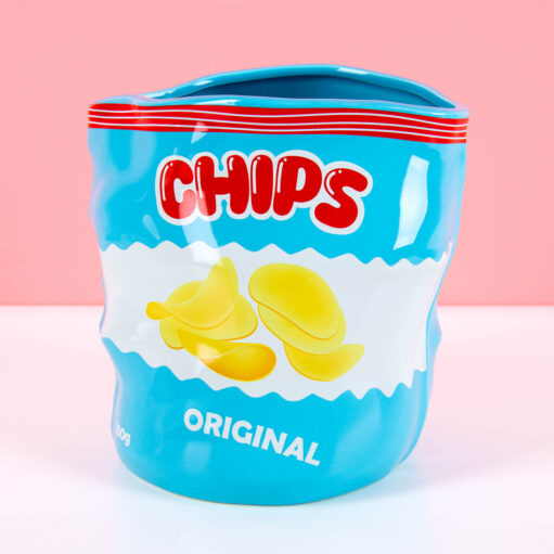 Chips-Tüten-Blumentopf