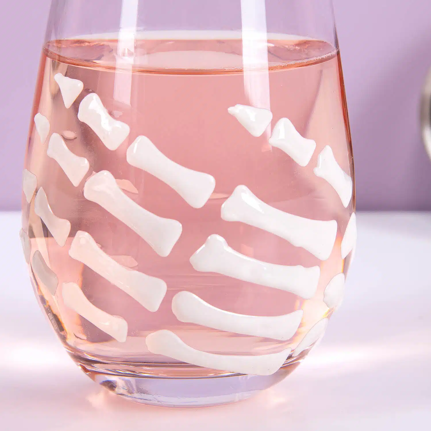 Glas mit Skelethand (Set aus 2)