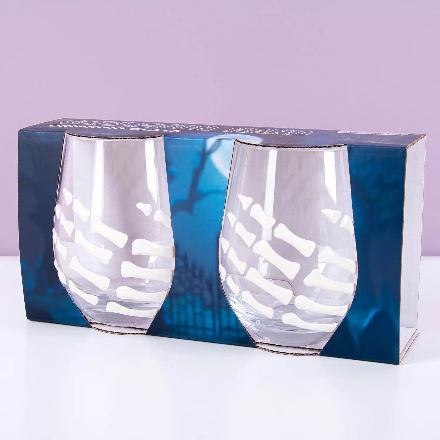 Glas mit Skelethand (Set aus 2)