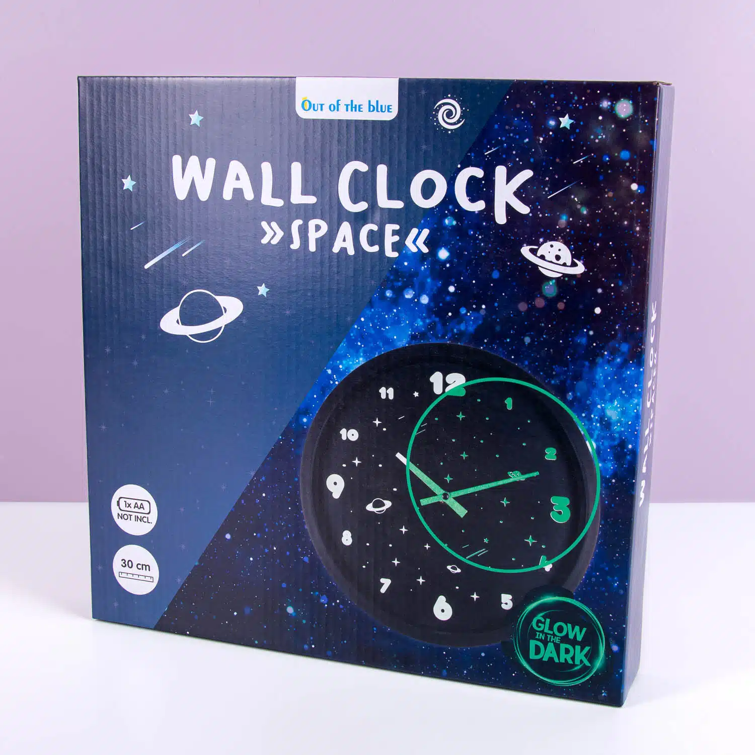 Glow-in-the-Dark Weltraum-Uhr