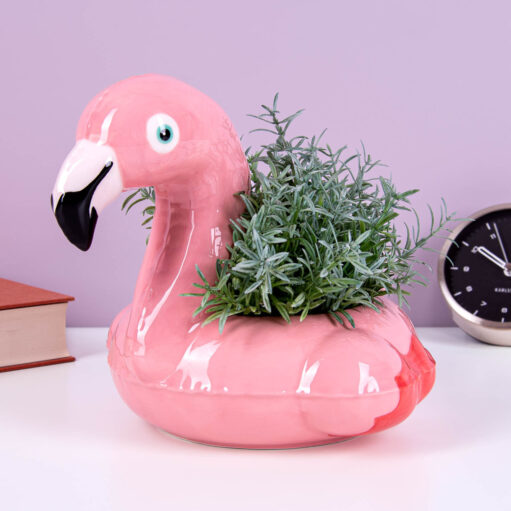 Flamingo-Schwimmreifen-Töpfchen