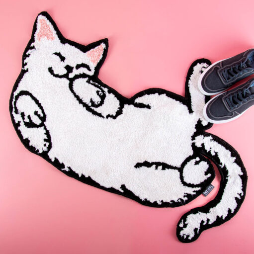 Schlafende-Katze-Teppich