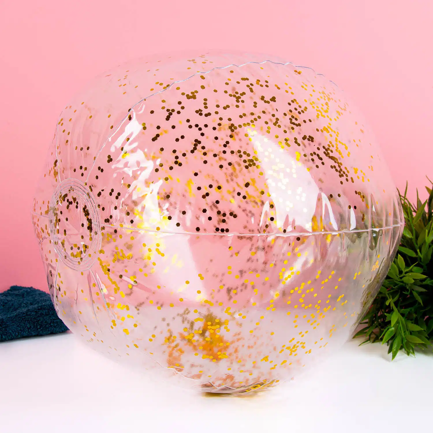 Aufblasbarer Strandball mit Glitzer
