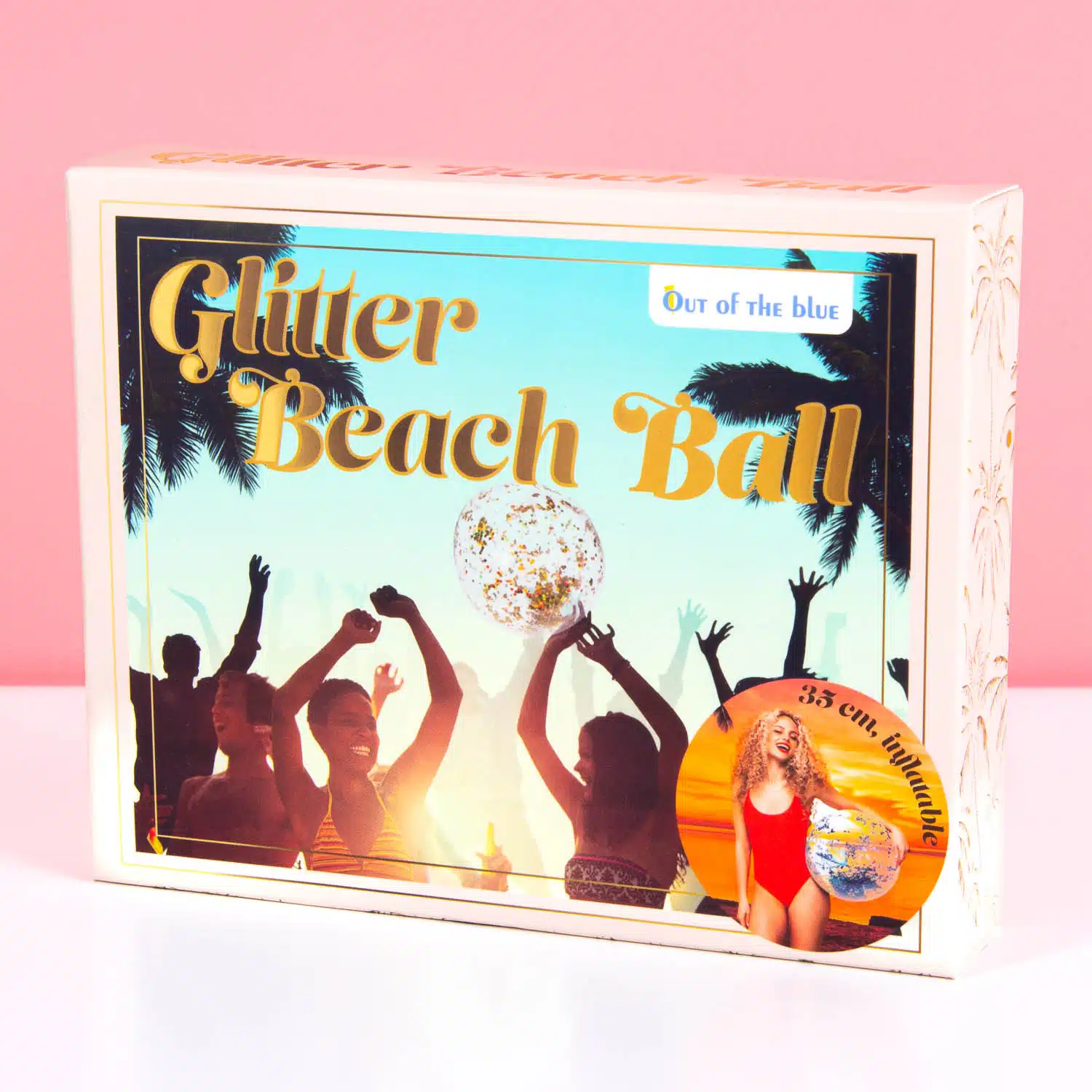 Aufblasbarer Strandball mit Glitzer