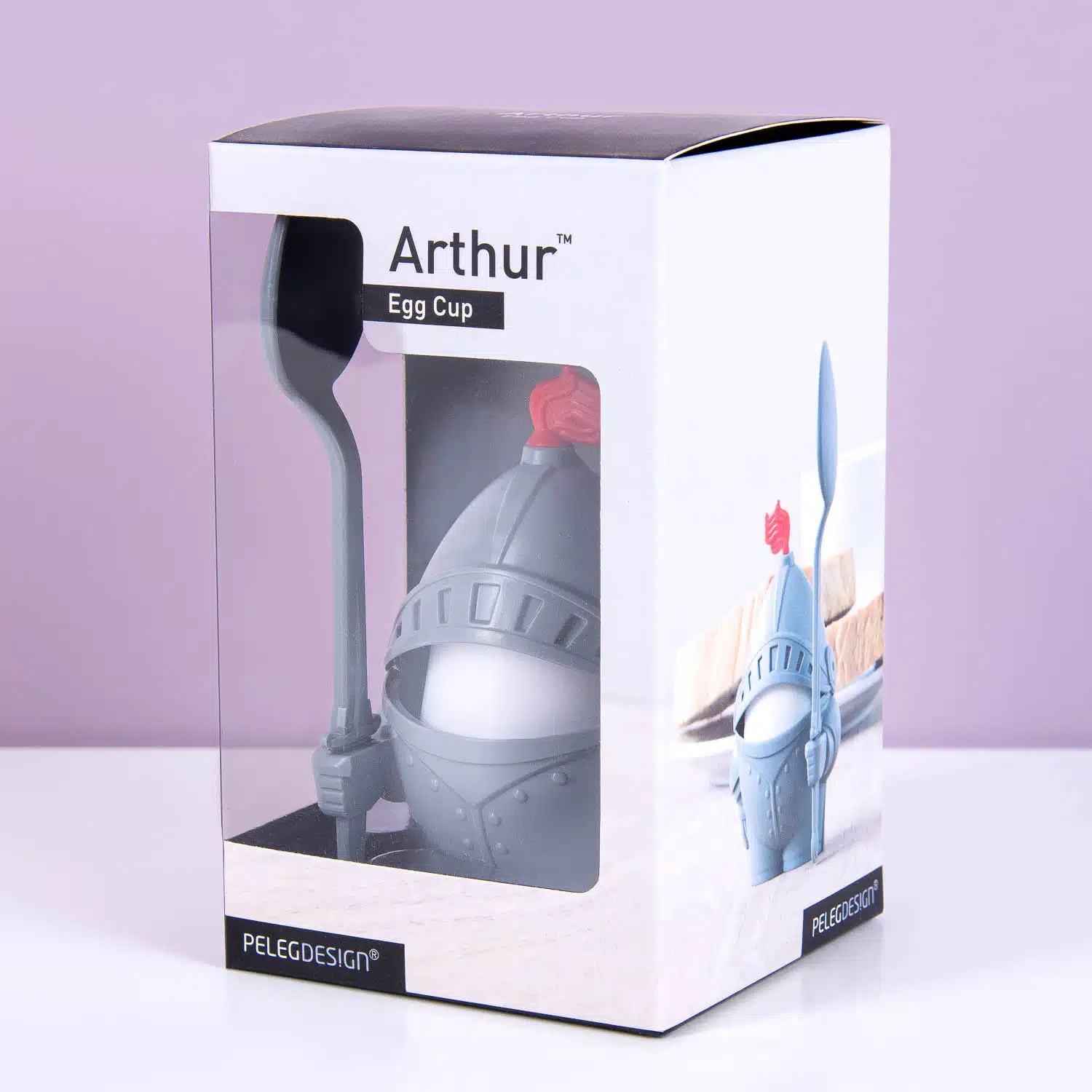 Eierdop in Form von König Arthur