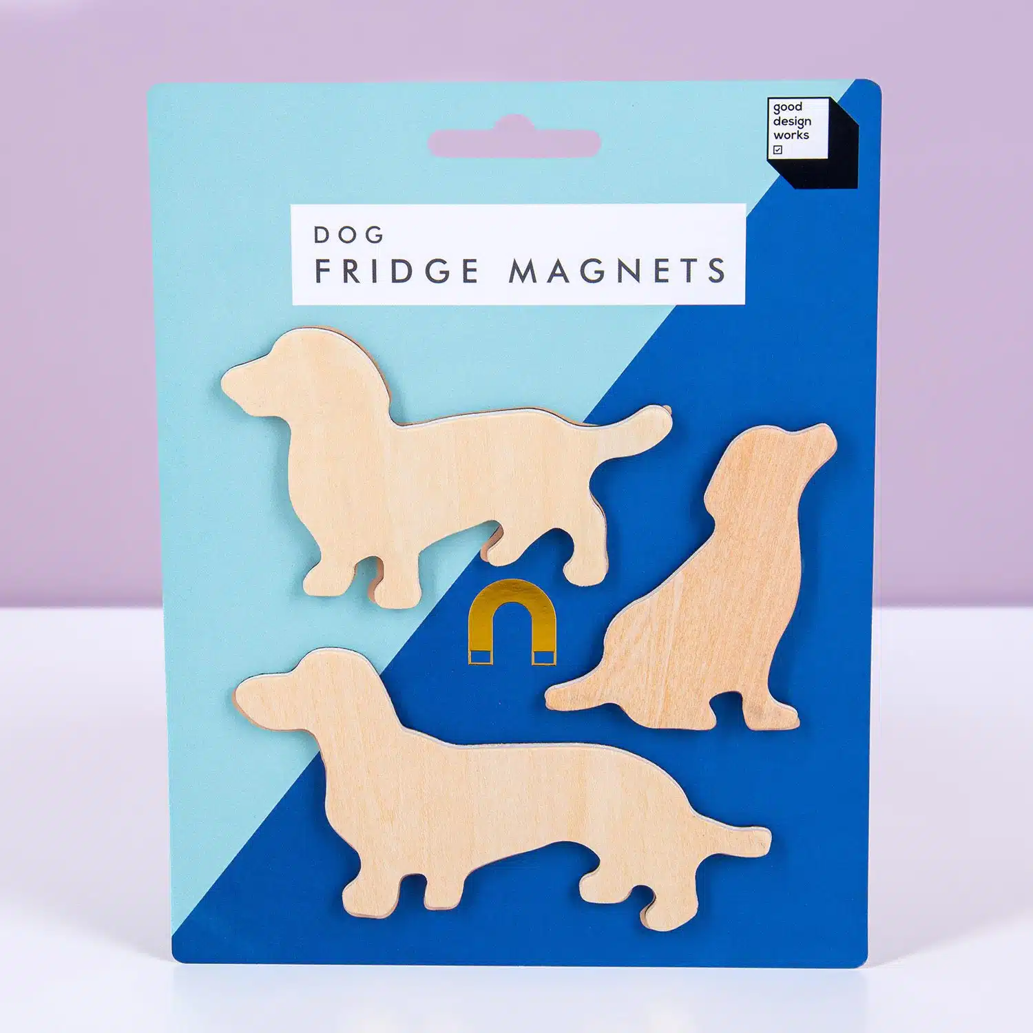 Holztiere-Magnete (Set von 3)