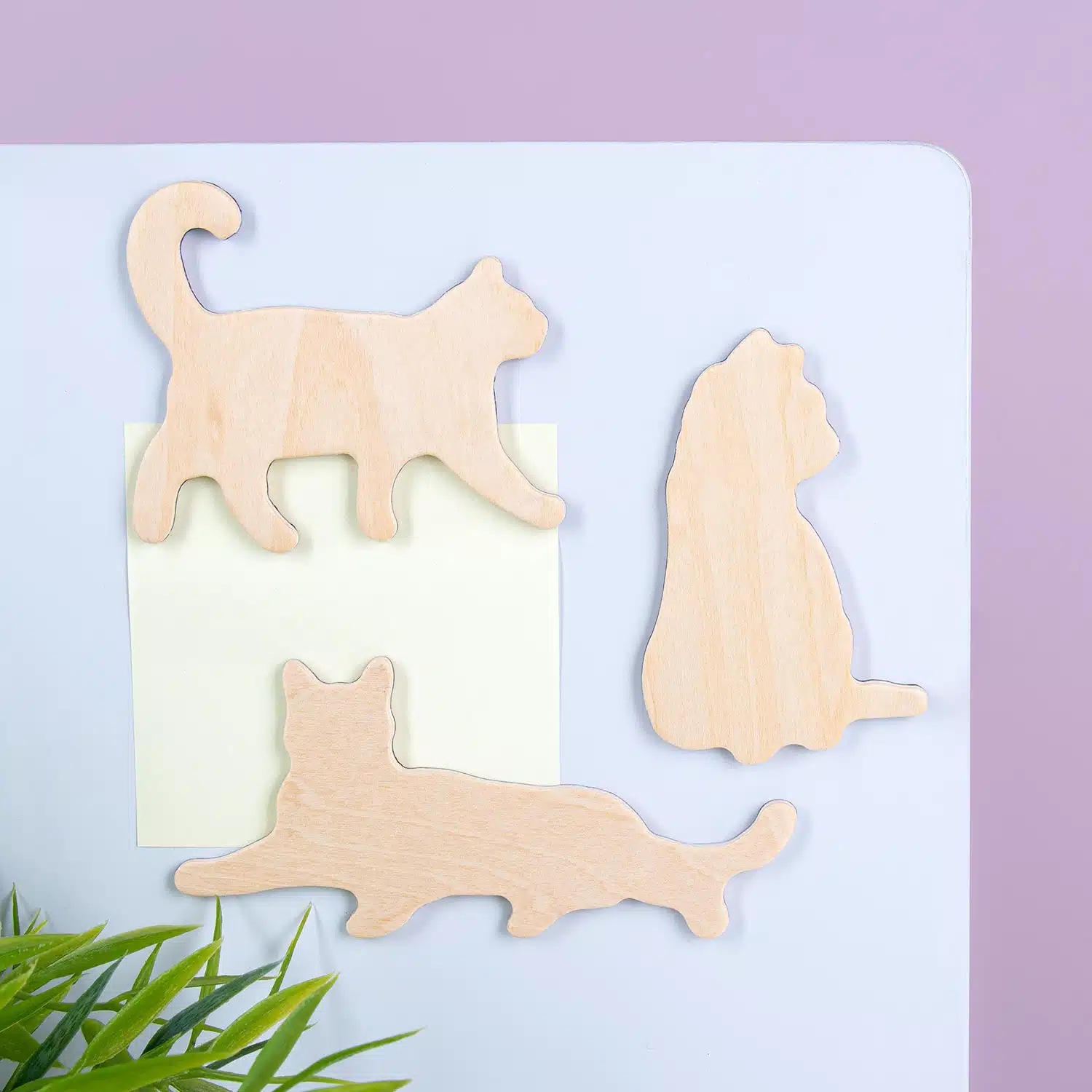 Holztiere-Magnete (Set von 3)