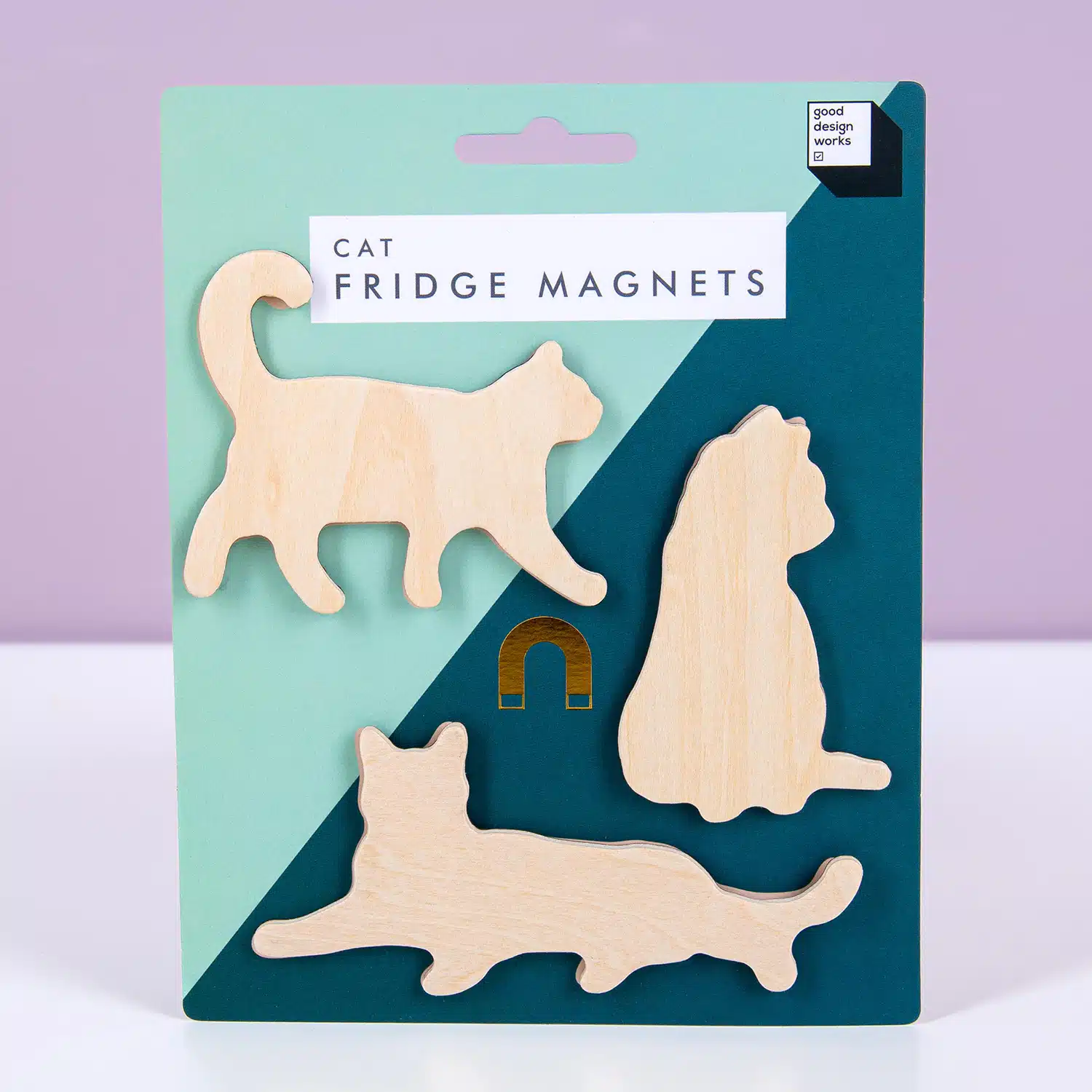 Holztiere-Magnete (Set von 3)