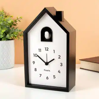 Kuckucksuhren-Wecker - Schwarz/Weiß