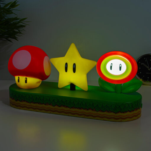 Nintendo Super Mario Bros Icons Lampe - 3 Icons, 4 Icons
