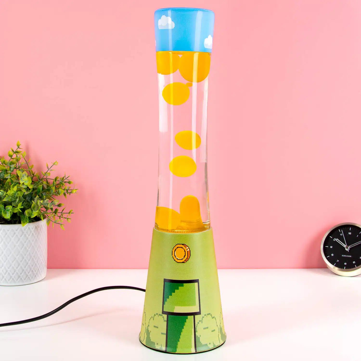 Lavalampe Gamer mit gelber Lava