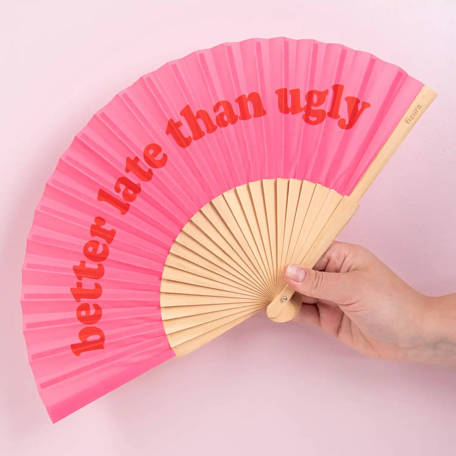 Fächer aus Holz Better Late Than Ugly