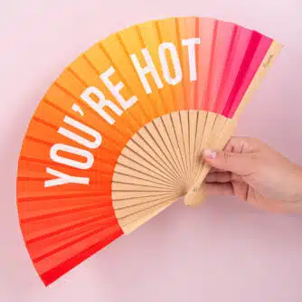 Fächer You're Hot aus Holz