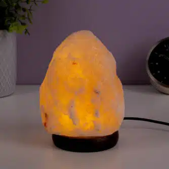 Salzlampe mit LED-Beleuchtung - Warmweiß