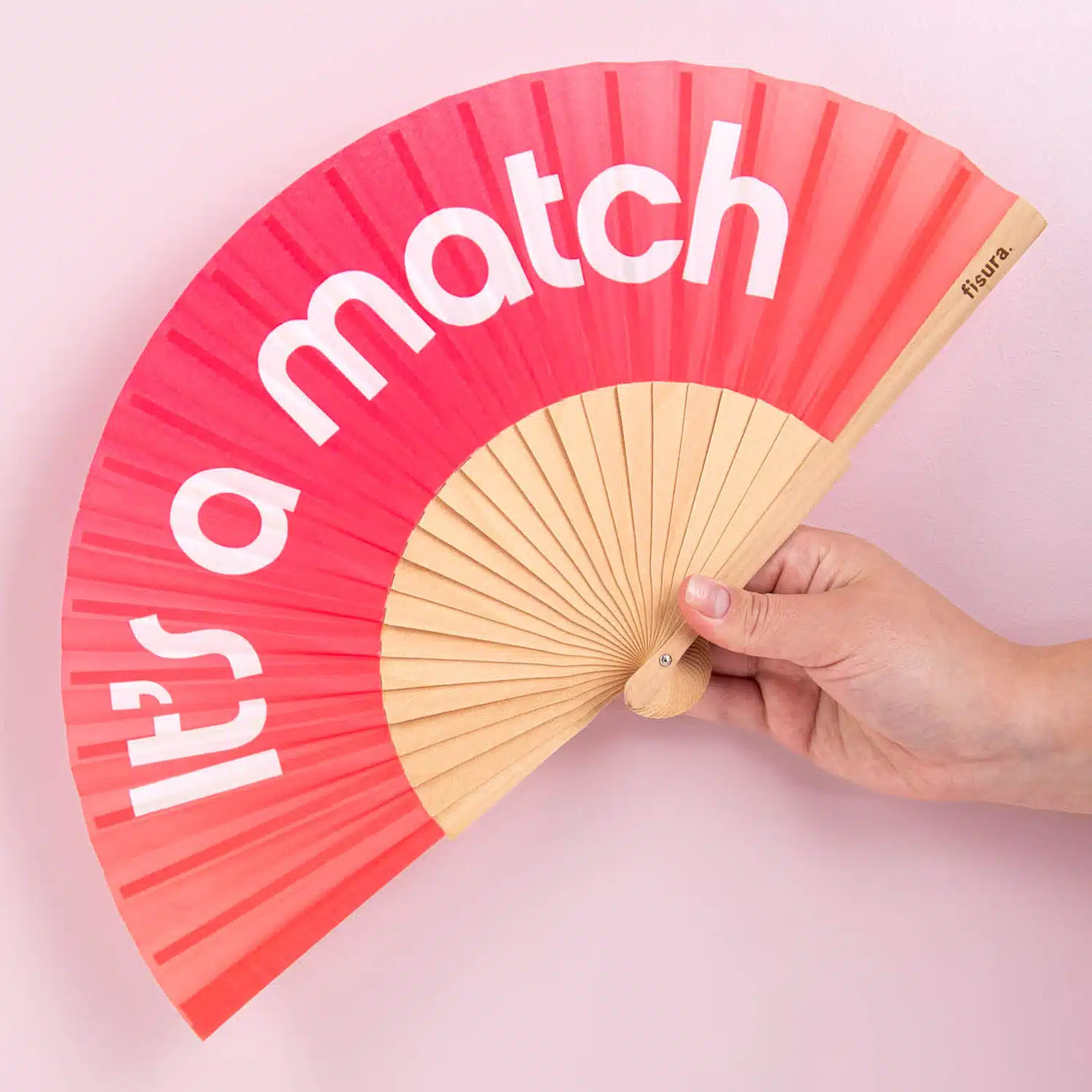 It’s a Match Fächer aus Holz