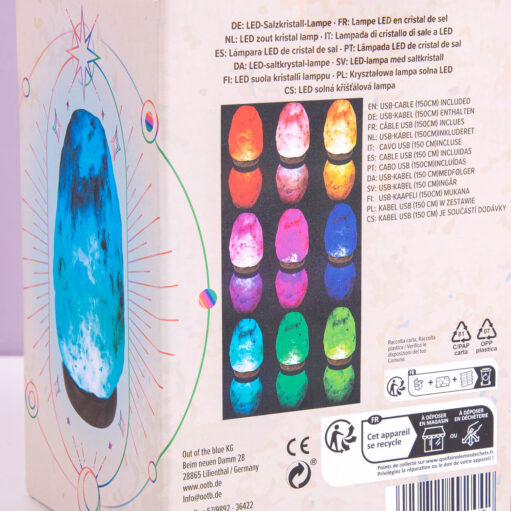 Salzlampe mit LED-Beleuchtung