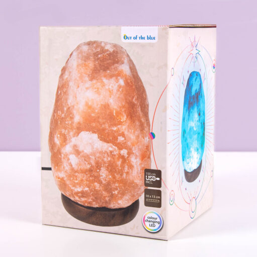 Salzlampe mit LED-Beleuchtung