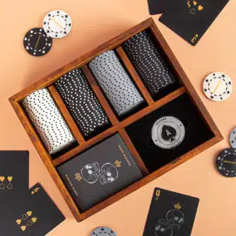Luxus-Pokerset aus Holz