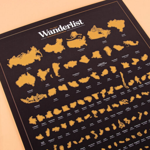Wanderlist Länderposter mit Rubbelfolie