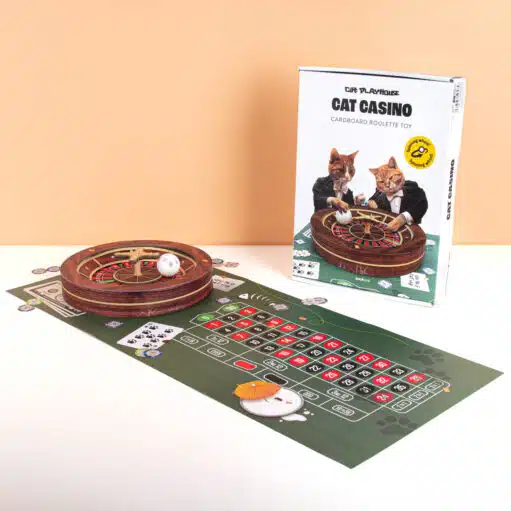 Roulette-Kratzspiel für Katzen
