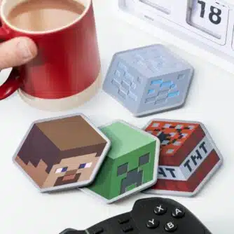 Minecraft Metall-Untersetzer (Set mit 4 Stück)