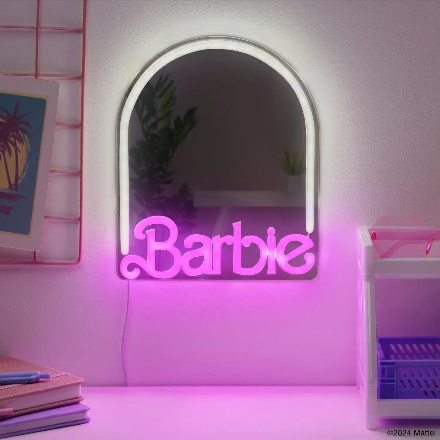 Barbie Spiegel met neon ledverlichting