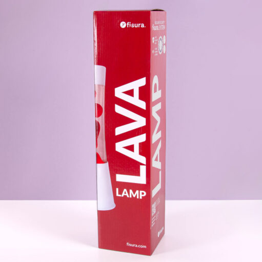 Lavalampe Weiß mit roter Lava