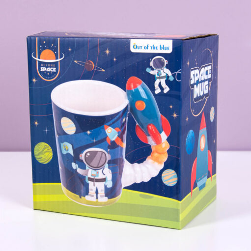 Weltraum Tasse mit Raketenhenkel