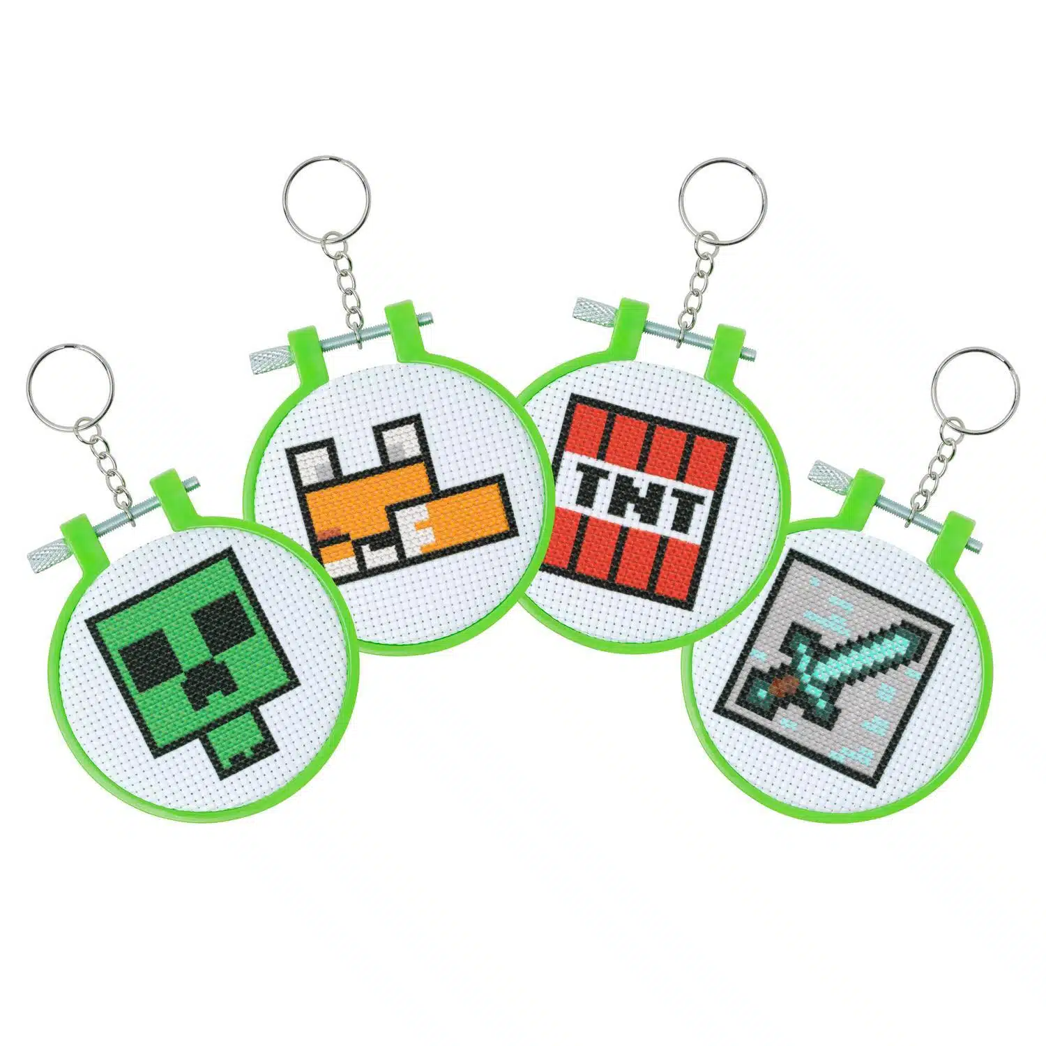 Minecraft Stickanhänger (Set mit 4)