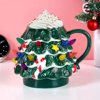 Weihnachtsbaum-Tasse mit LED-Beleuchtung
