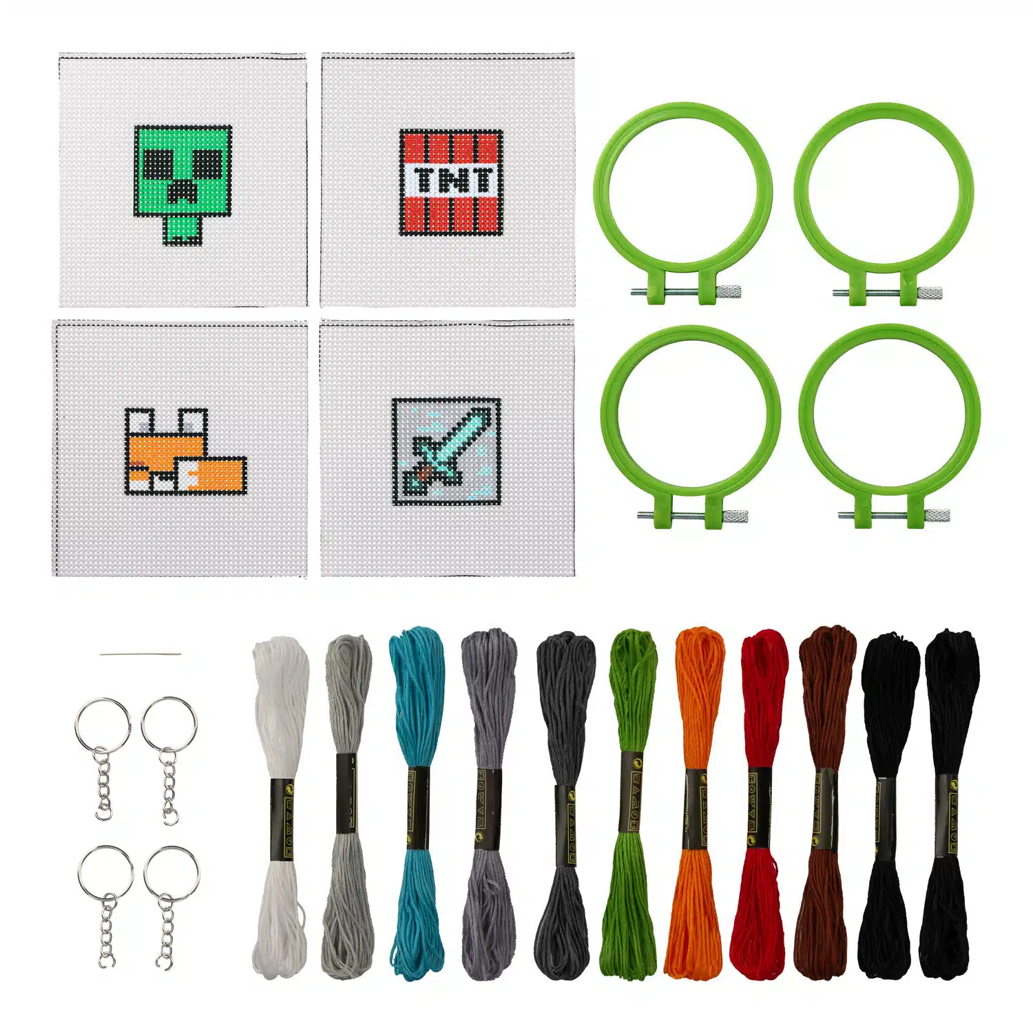 Minecraft Stickanhänger (Set mit 4)