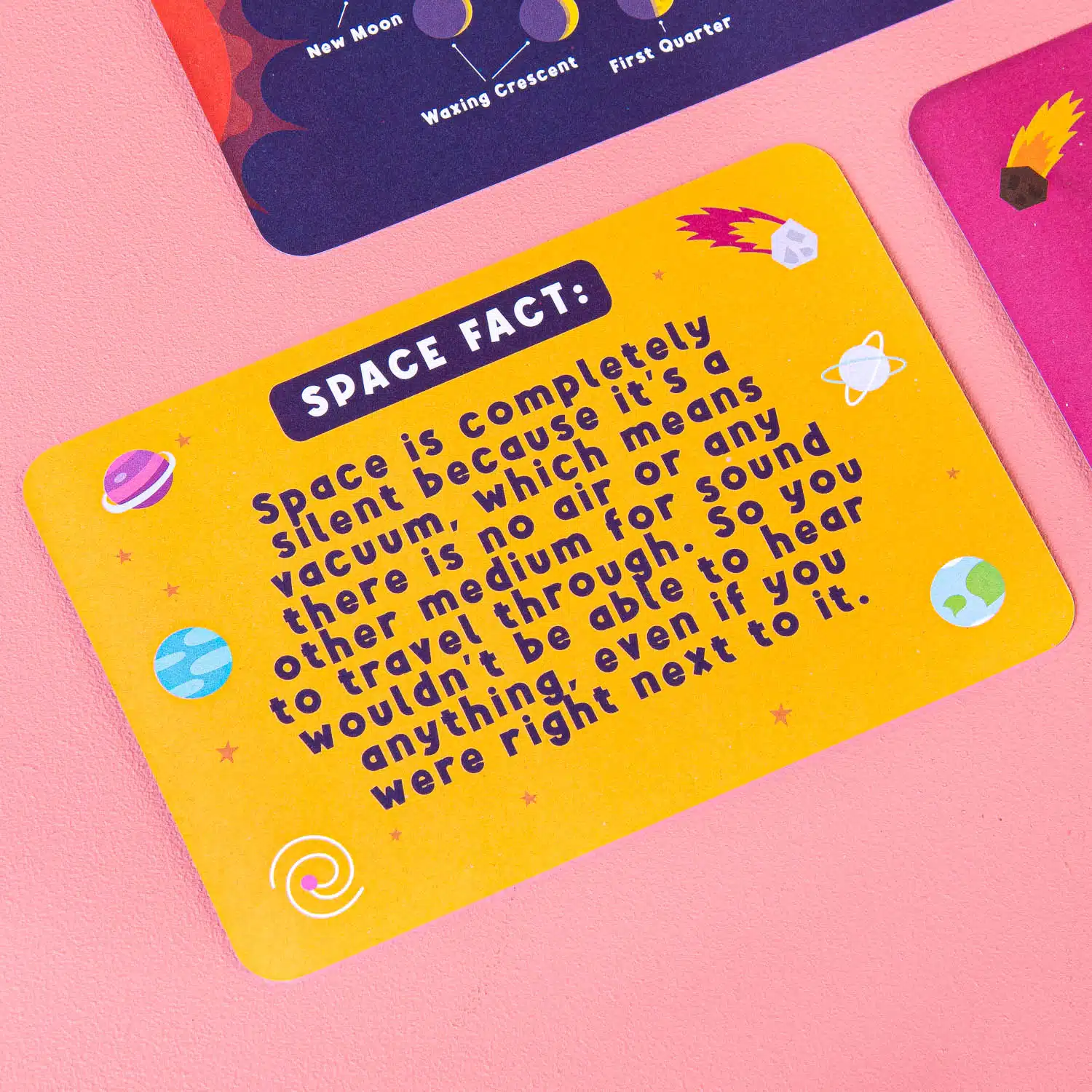 Space Explorer-Trivia-Karten für Kids