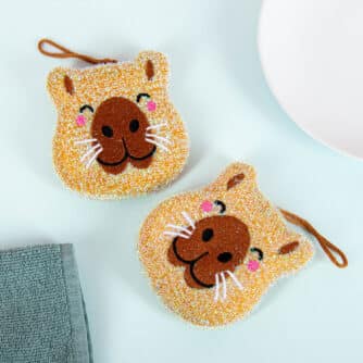 Tierförmige Spülschwämme - Capybara (Set von 2)